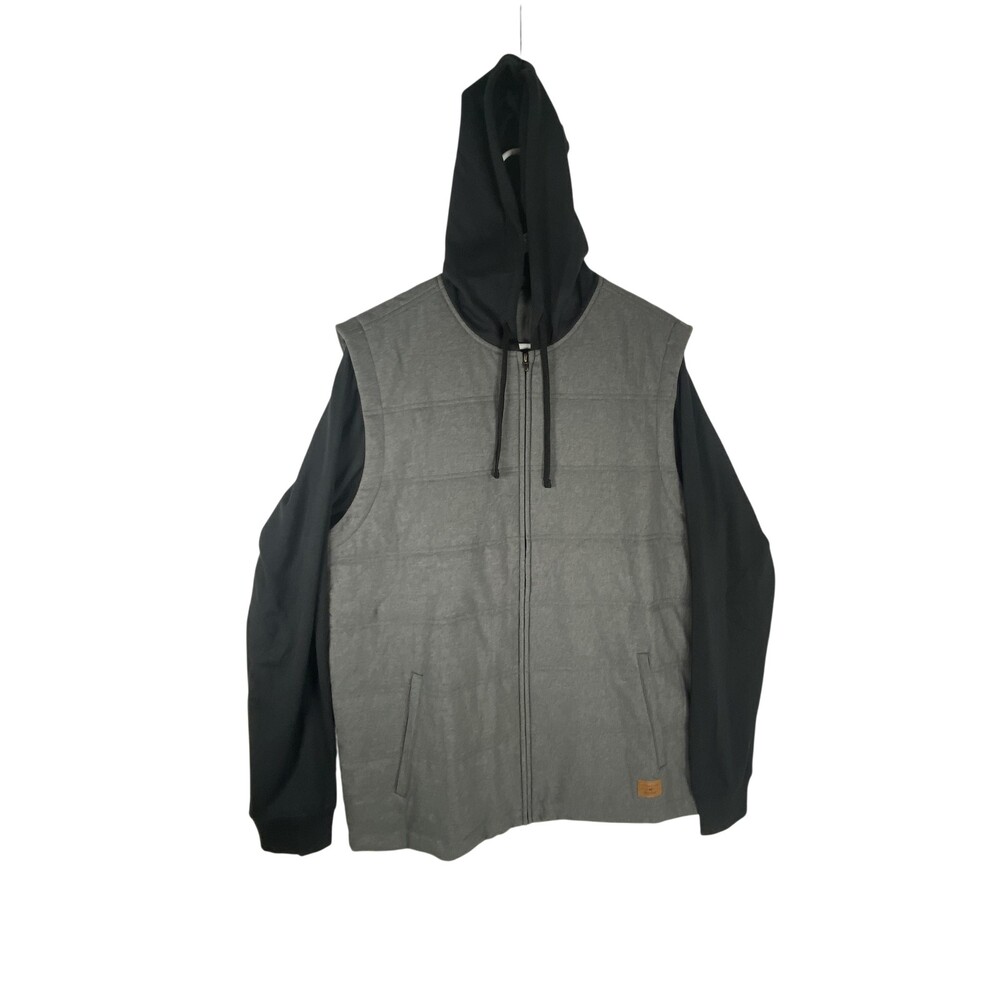 TravisMathew Heater Tech Hoodie Mens Large Heather Gray Scavenger Full Zip Golf